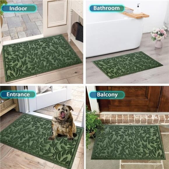 Outdoor Indoor Entrance Doormats,Durable Heavy Duty Welcome Mat,Thick Absorbent - Picture 6 of 7